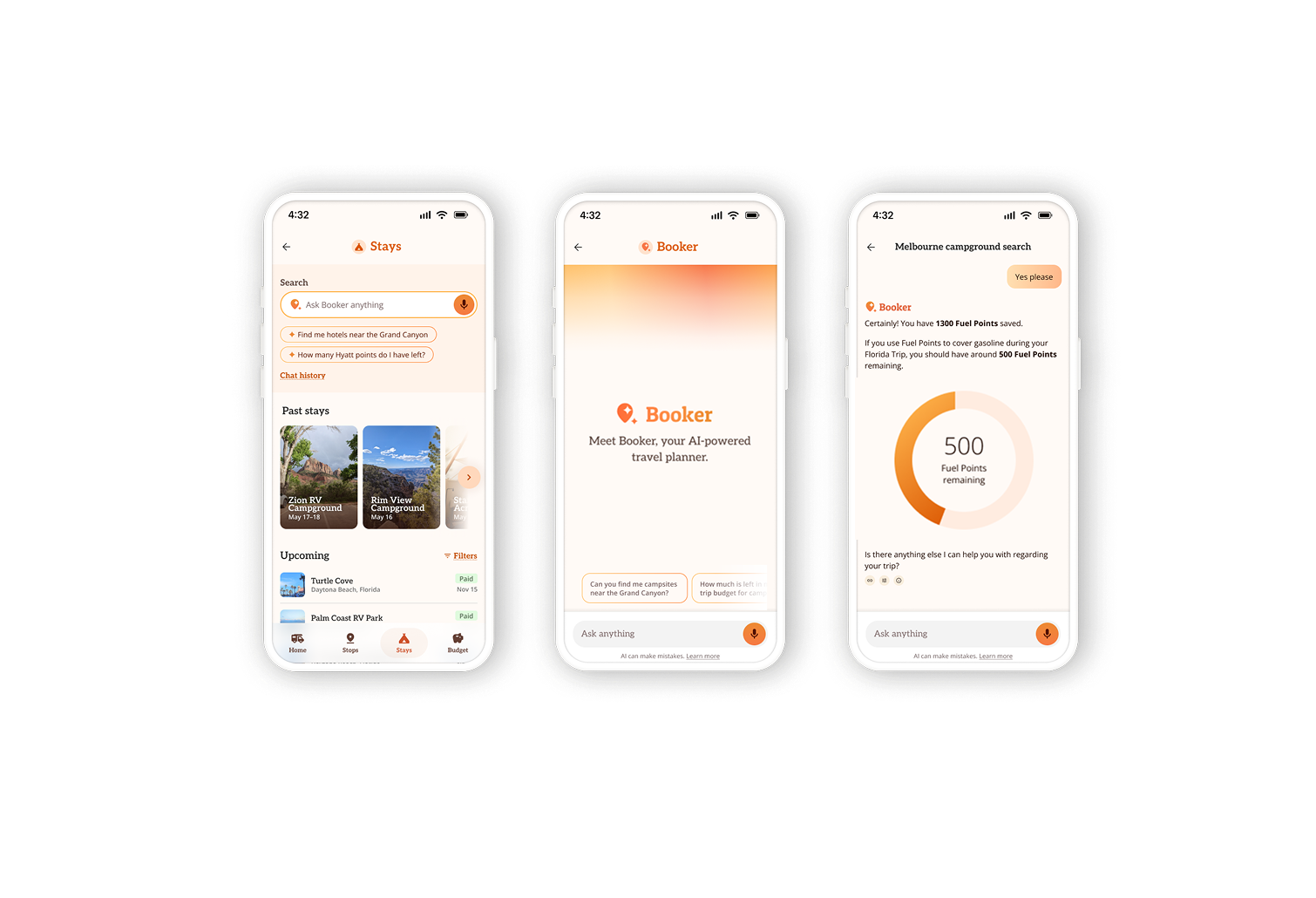 mobile mockup of the Nomad app