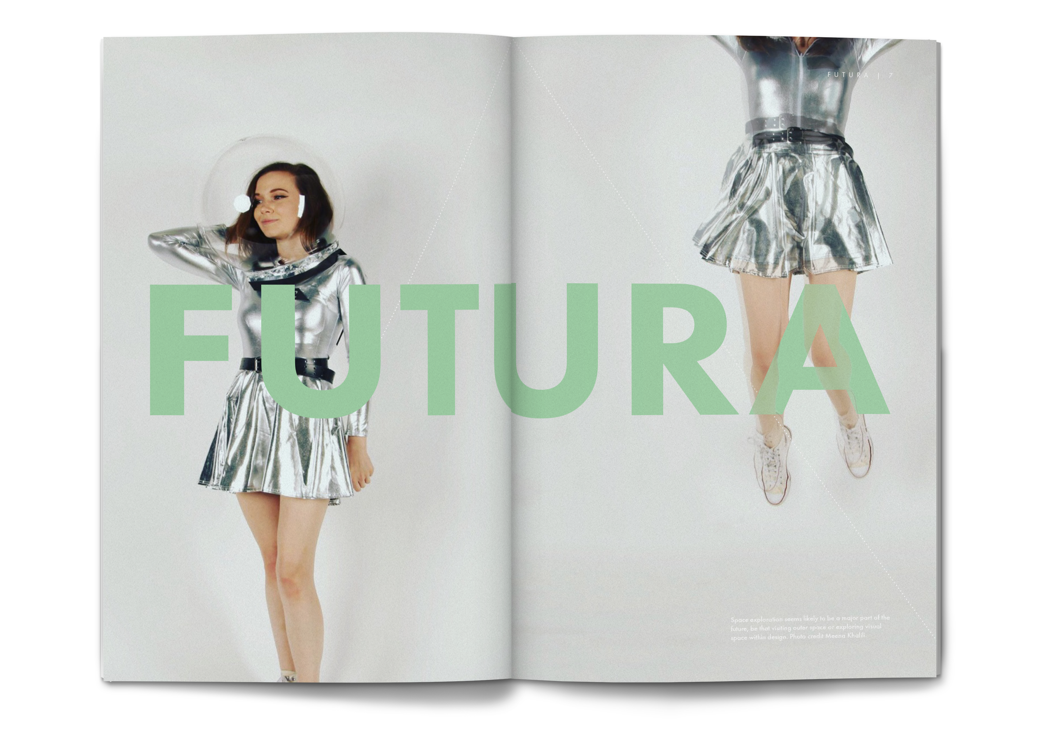 mockup of futura zine showing personification of futura